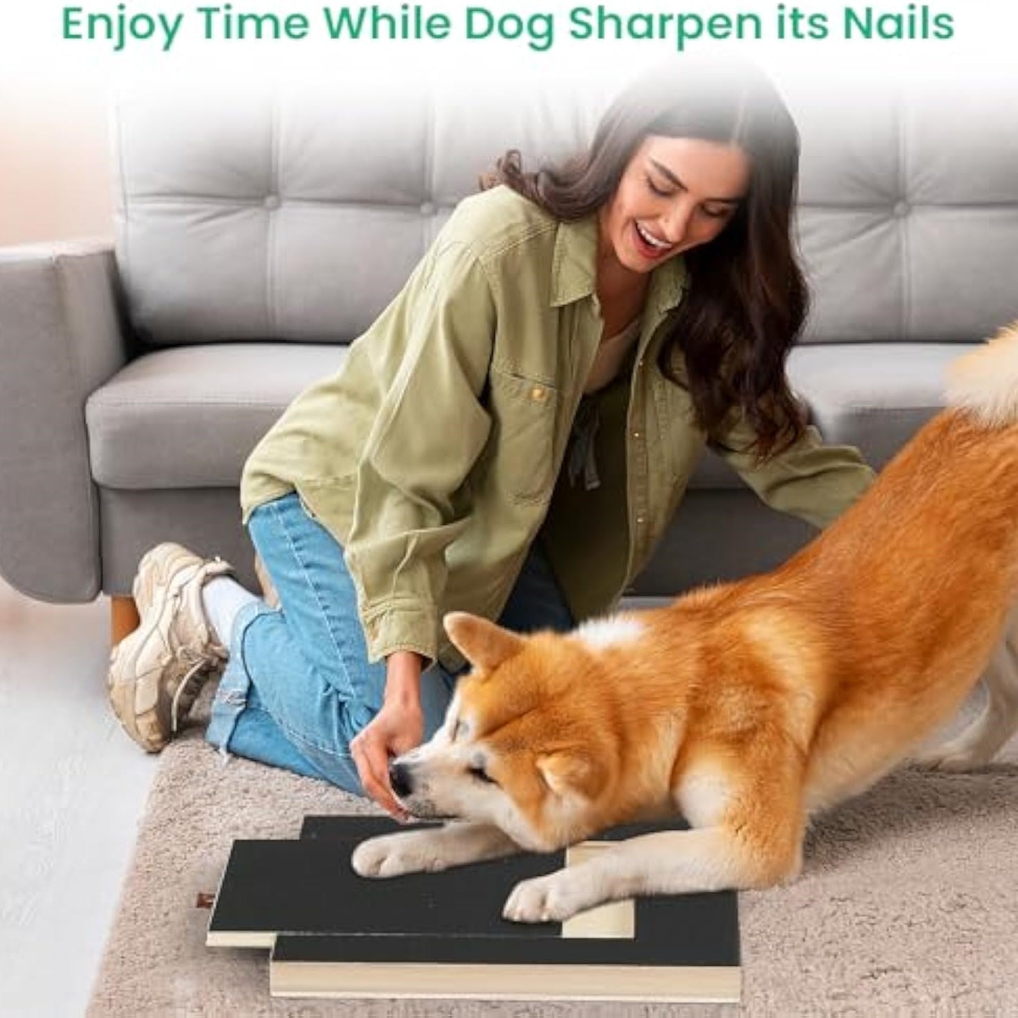 Dog Nail Scratch Board with Treat Box | Interactive Nail Trimming Toy for All Dog Sizes | Durable Wood Design