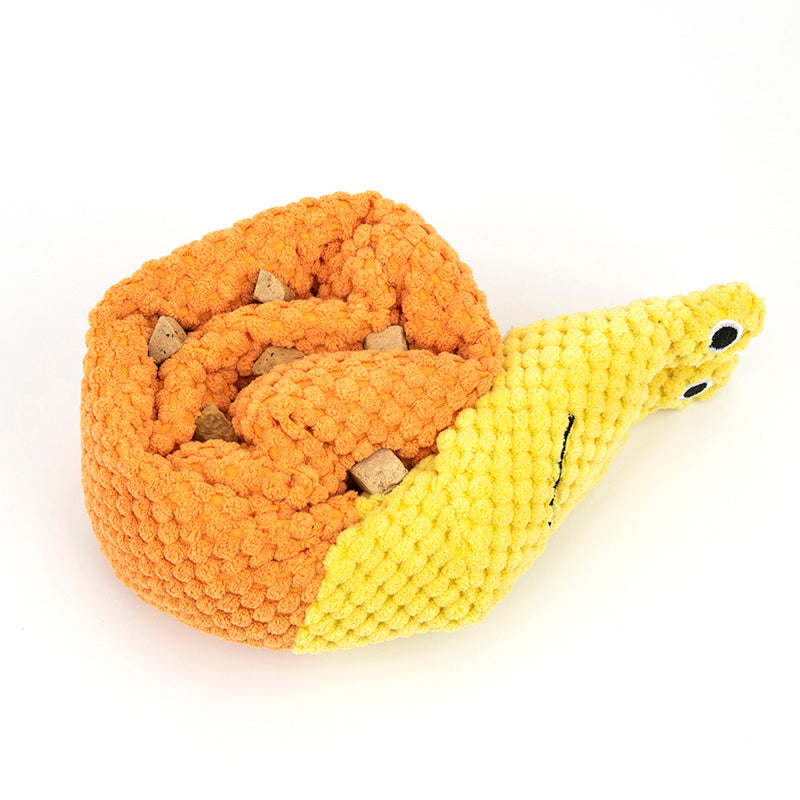 Interactive Snail Snuffle Toy for Dogs | Squeaky, Treat-Dispensing Plush Puzzle for Mental Stimulation