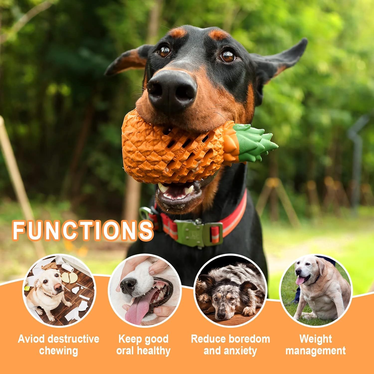 Pineapple Indestructible Chew Toy – Built for Tough Chewers