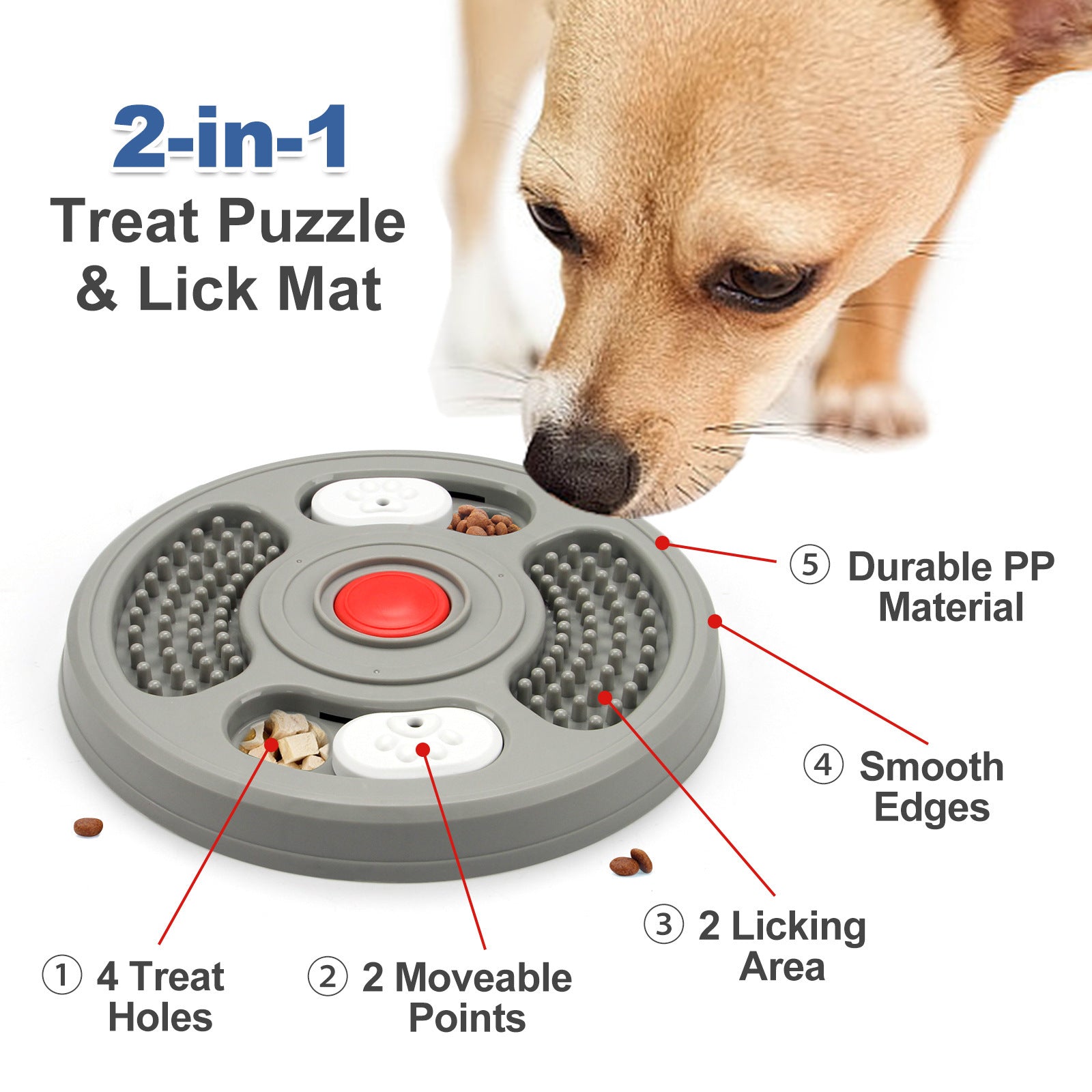 Lick & Learn Treat Plate – Calming Interactive Toy for Dogs