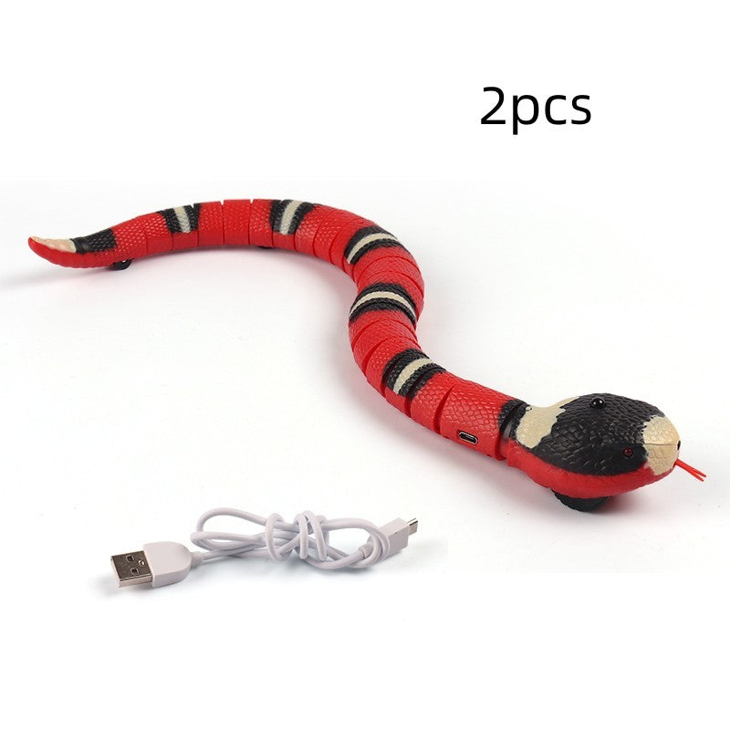 Smart Sensing Interactive Cat Snake Toy – USB Rechargeable, Realistic Movement