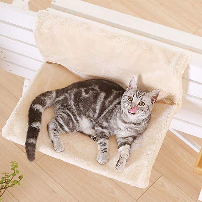 Elevated Cat Hammock Bed – Breathable Mesh, Removable Cover, Sturdy Frame