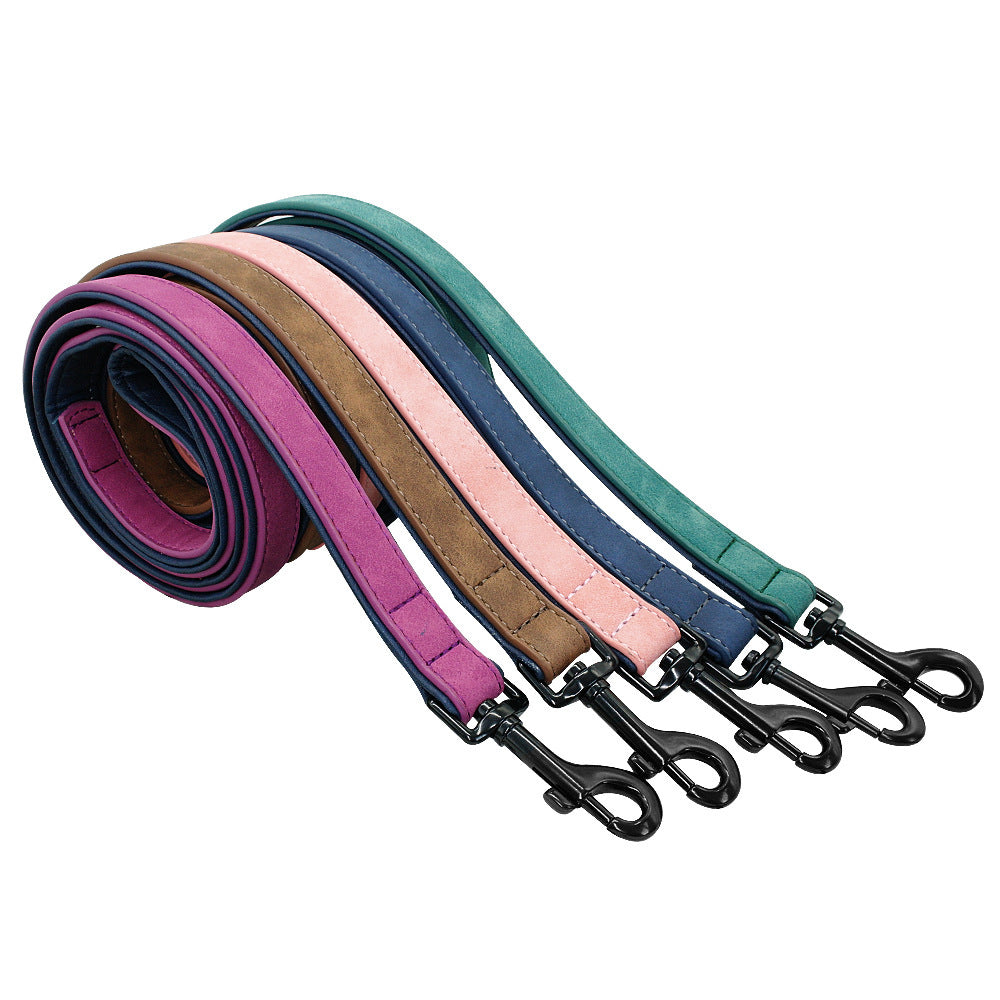 Pull-Resistant Leather Dog Leash – Tough & Stylish Control