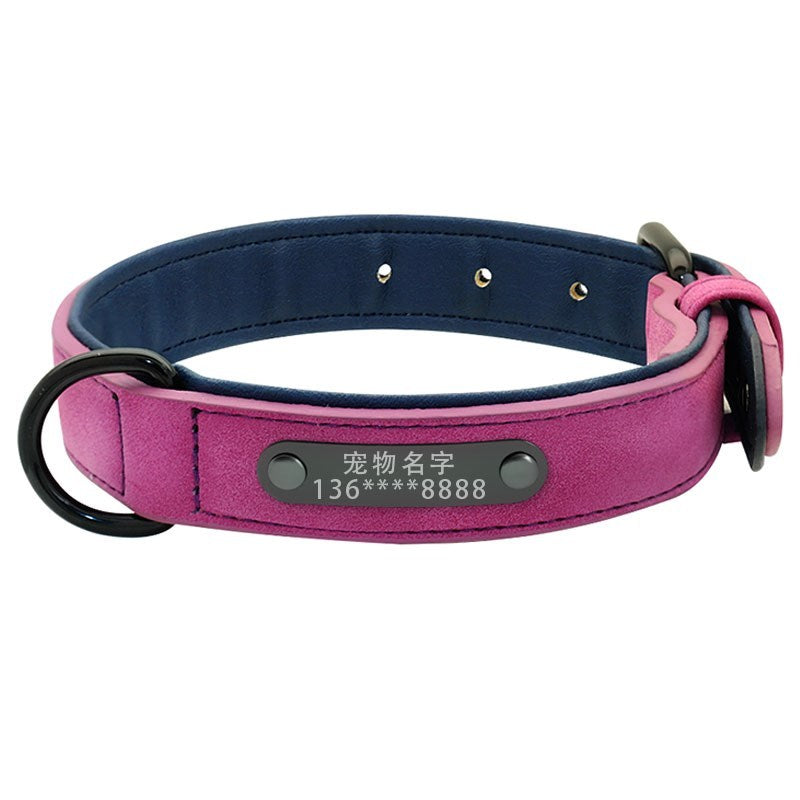 Traction Rope Lettered Dog Collar with Anti-Lost Tag – Stylish & Secure