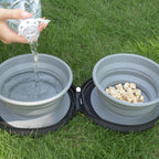 Fold-&-Go Outdoor Pet Bowl Set — Portable Water & Feeding Kit