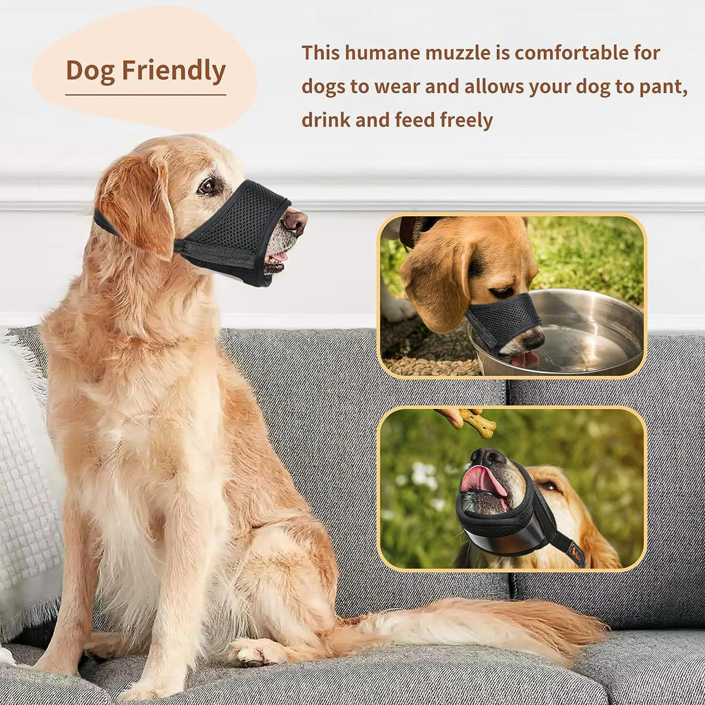 Mesh Front-Opening Dog Muzzle – Comfortable Anti-Bite & Pant-Friendly Design