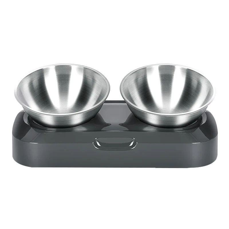 Stainless Steel Double Feeding Bowl with Stand – Easy-Clean Pet Feeder