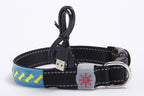 LED Luminous Leather Dog Collar – Engraved Style & Night Visibility
