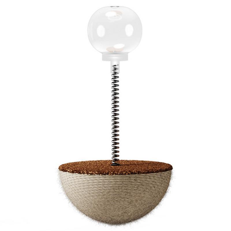 Auto-Balancing Cat Food Toy – Interactive Spring Toy with Feather & Ball