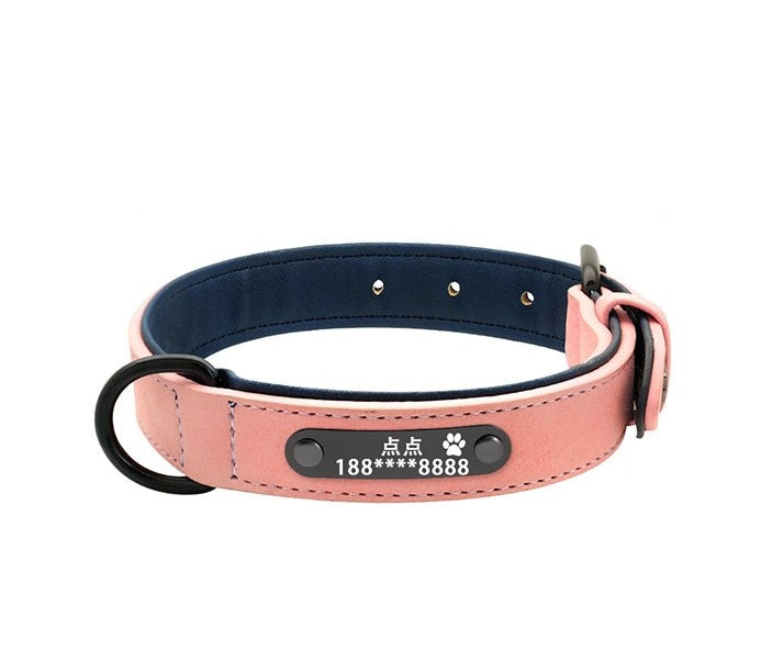 Traction Rope Lettered Dog Collar with Anti-Lost Tag – Stylish & Secure