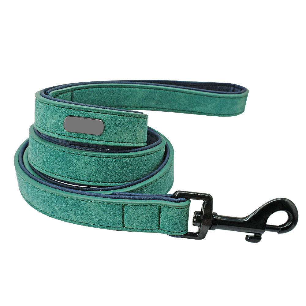 Pull-Resistant Leather Dog Leash – Tough & Stylish Control