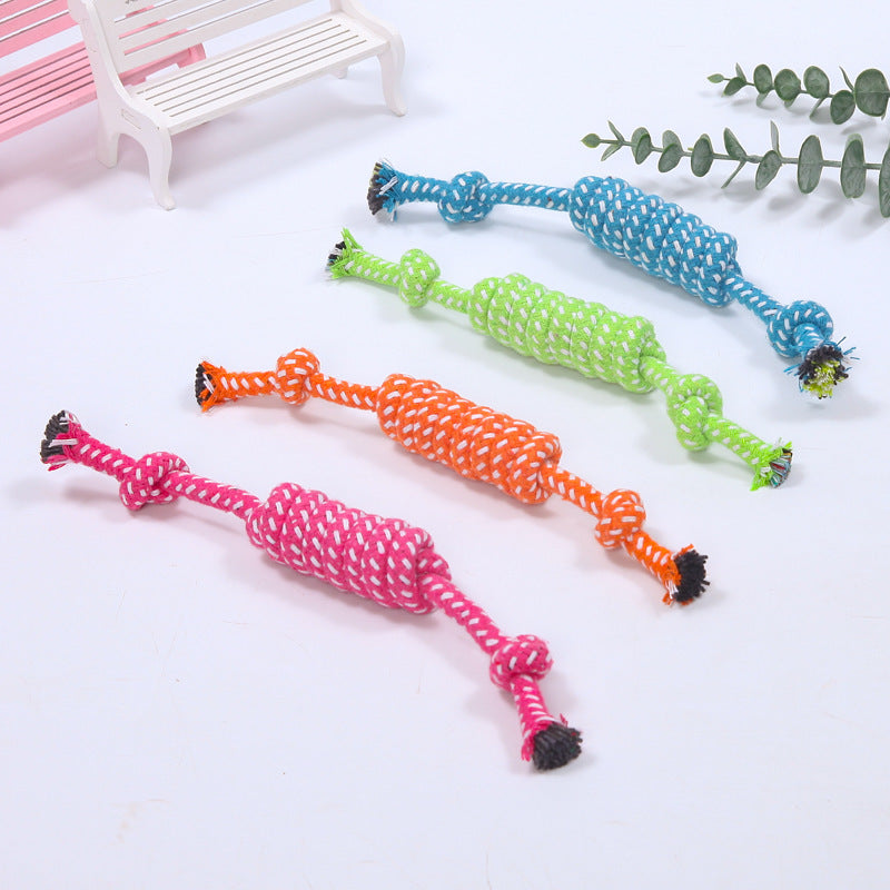 Cotton Rope Ball Toy – Interactive Chew & Fetch for Small & Medium Dogs