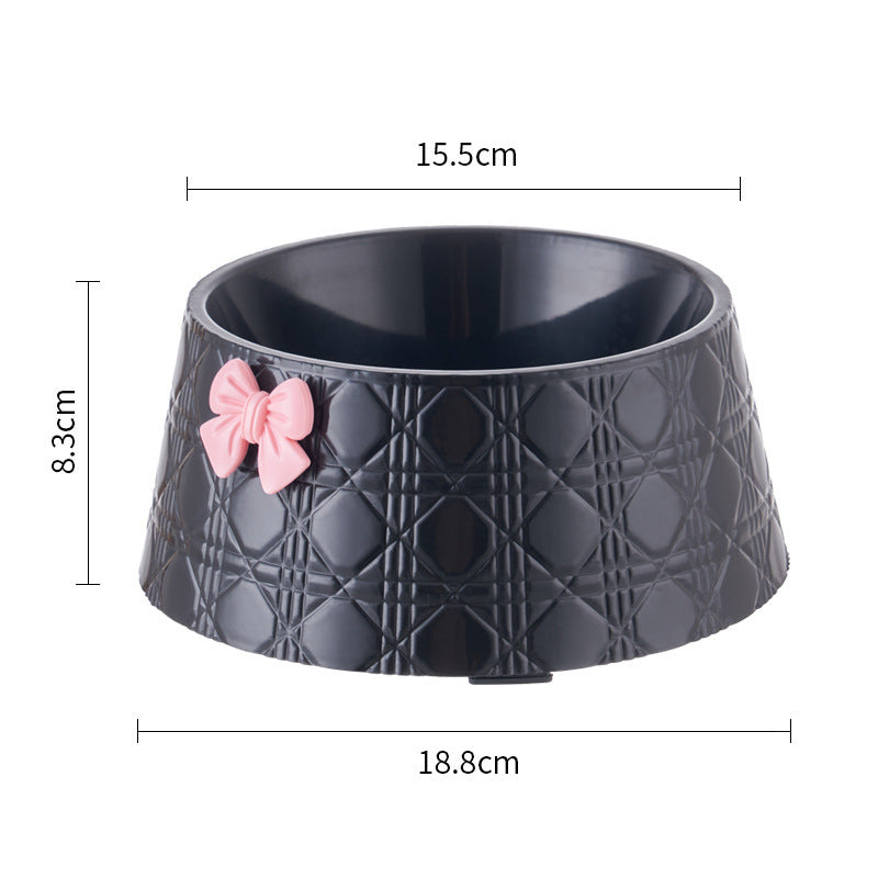 Bowknot Diamond Pet Feeding Bowl – Sweet & Stylish Feeder for Puppies & Cat