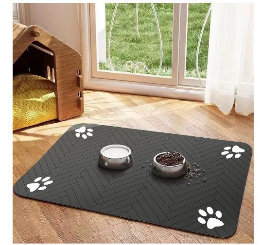 Quick-Dry Diatom Floor Mat – Spill-Proof & Waterproof Pet Placemat