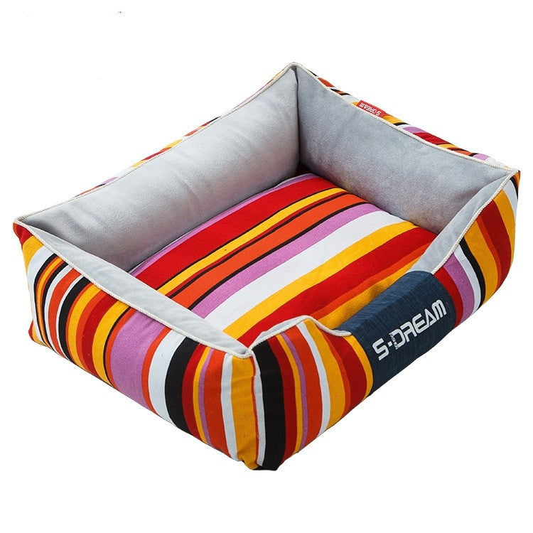 Plush Cat & Small Dog Bed – Soft Indoor Pet Cushion for Comfortable Sleep