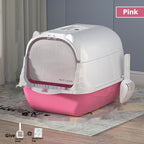 Oversized Enclosed Cat Litter Box – Spacious, High-Sided, Odor-Controlled