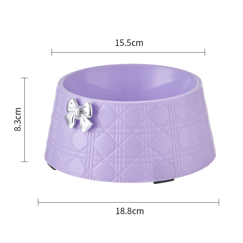 Bowknot Diamond Pet Feeding Bowl – Sweet & Stylish Feeder for Puppies & Cat