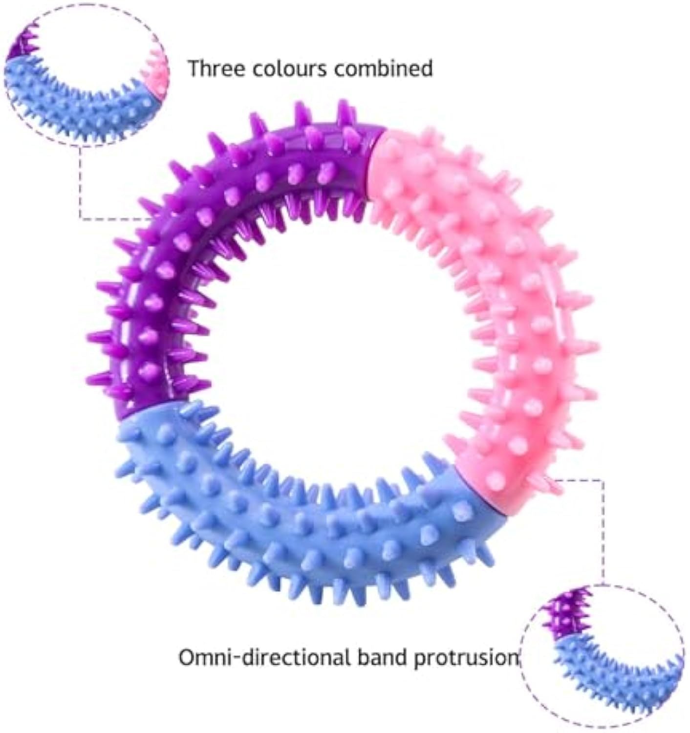 Durable Rubber Ring Chew Toy – Teething Fun for Every Size Pup