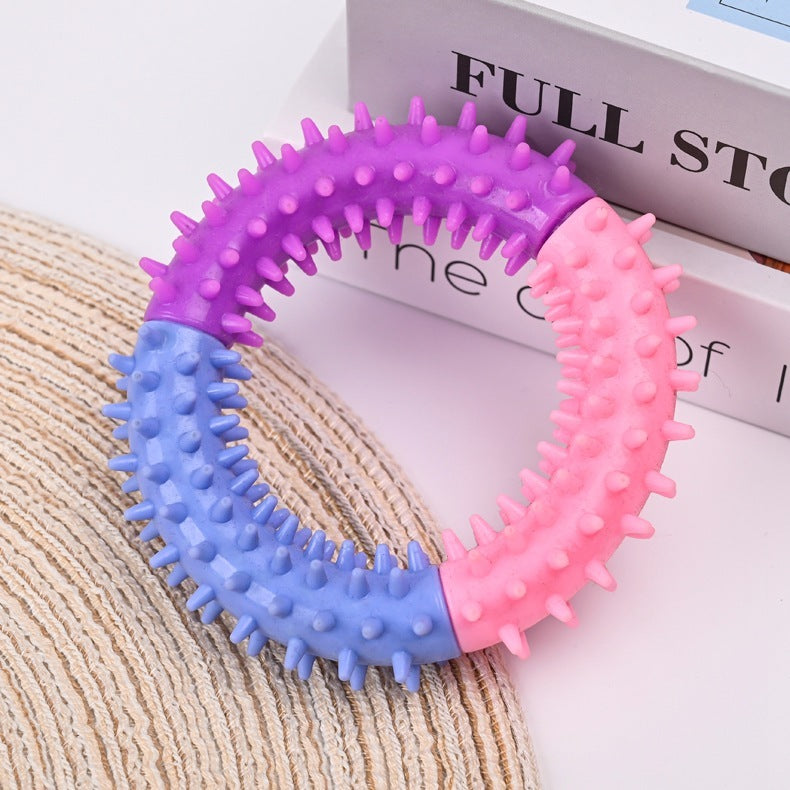 Durable Rubber Ring Chew Toy – Teething Fun for Every Size Pup
