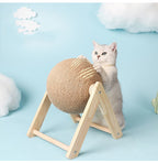 Professional Vertical Cat Toy Sisal Cat Catching Ball – Eco-Friendly Wooden Frame