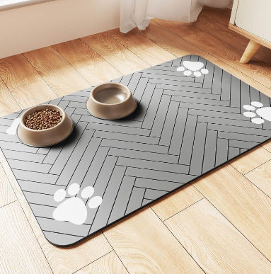 Quick-Dry Diatom Floor Mat – Spill-Proof & Waterproof Pet Placemat