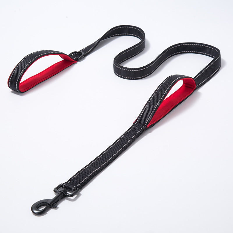 Double-Thick Reflective Nylon Leash – Safety & Strength Combined