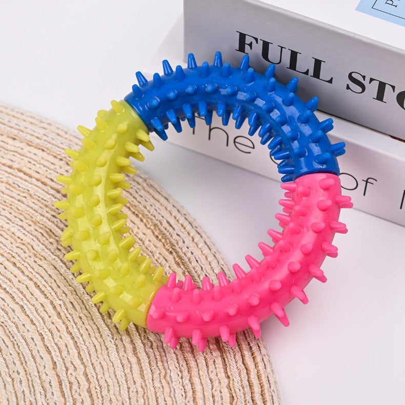Durable Rubber Ring Chew Toy – Teething Fun for Every Size Pup