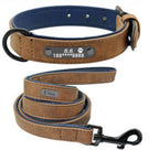 Traction Rope Lettered Dog Collar with Anti-Lost Tag – Stylish & Secure