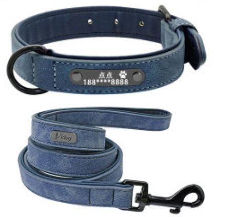 Traction Rope Lettered Dog Collar with Anti-Lost Tag – Stylish & Secure