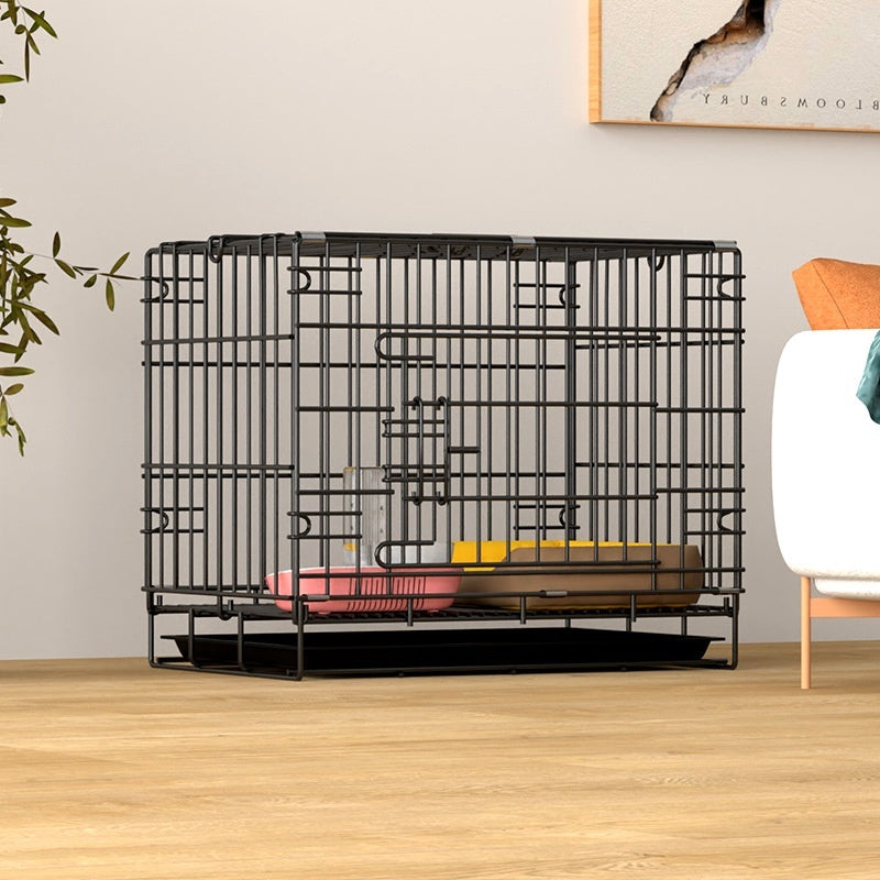 Secure Foldable Dog Crate – Locking Kennel for Corgi, Shiba, Medium/Large Breeds