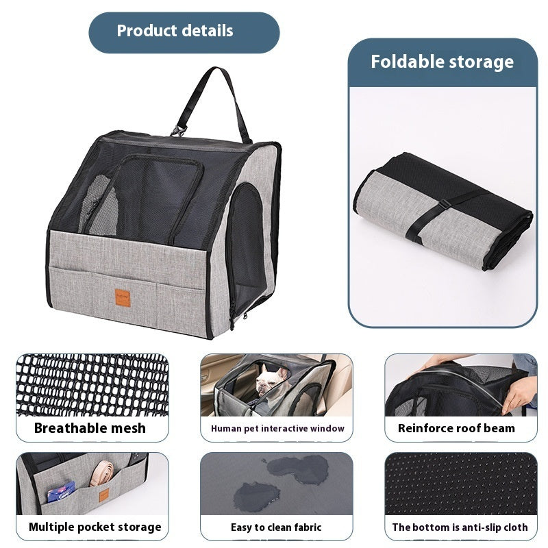 Portable Foldable Waterproof Car Pet Cage Mat – Tough & Travel-Ready