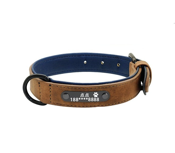Traction Rope Lettered Dog Collar with Anti-Lost Tag – Stylish & Secure