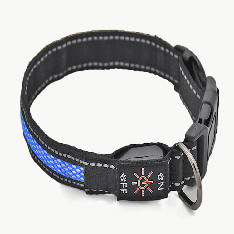Two-Tone Reflective Mesh Collar – Waterproof Night Safety for Dogs