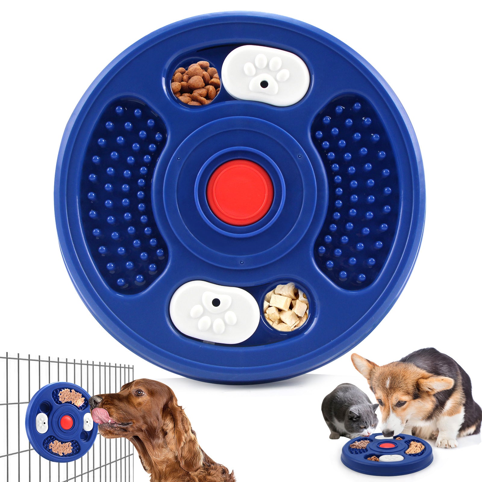 Lick & Learn Treat Plate – Calming Interactive Toy for Dogs