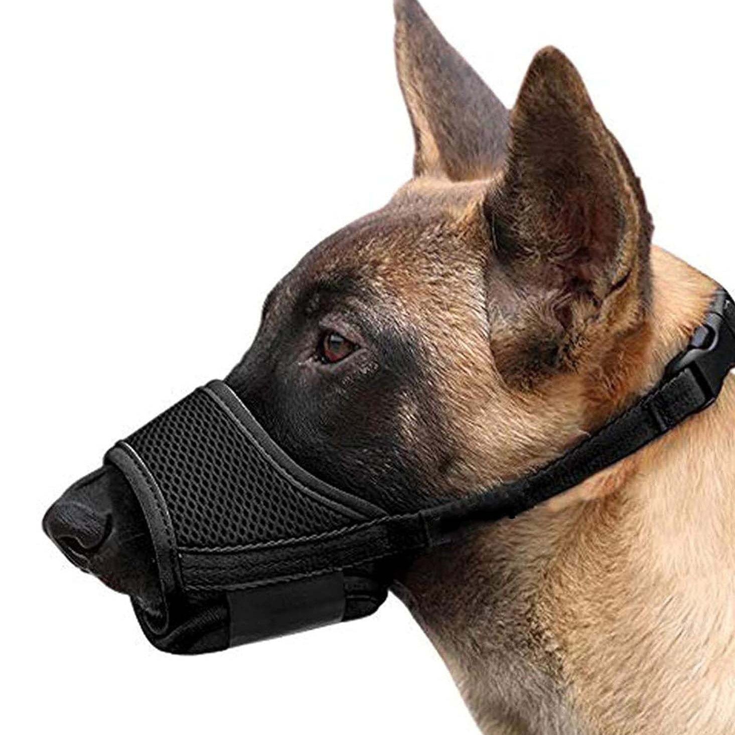 Mesh Front-Opening Dog Muzzle – Comfortable Anti-Bite & Pant-Friendly Design