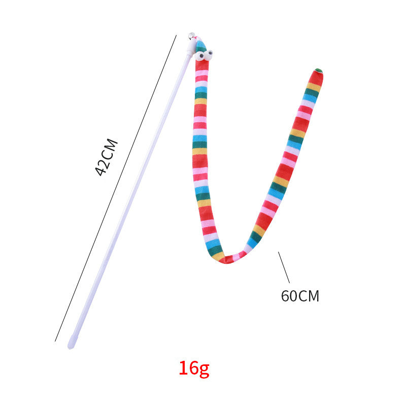 Interactive Plush Cat Wand Toy – Colorful Teaser Stick for Cats & Kittens – Engaging Playtime with Cute Shapes & Vibrant Colors