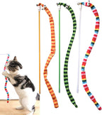 Interactive Plush Cat Wand Toy – Colorful Teaser Stick for Cats & Kittens – Engaging Playtime with Cute Shapes & Vibrant Colors