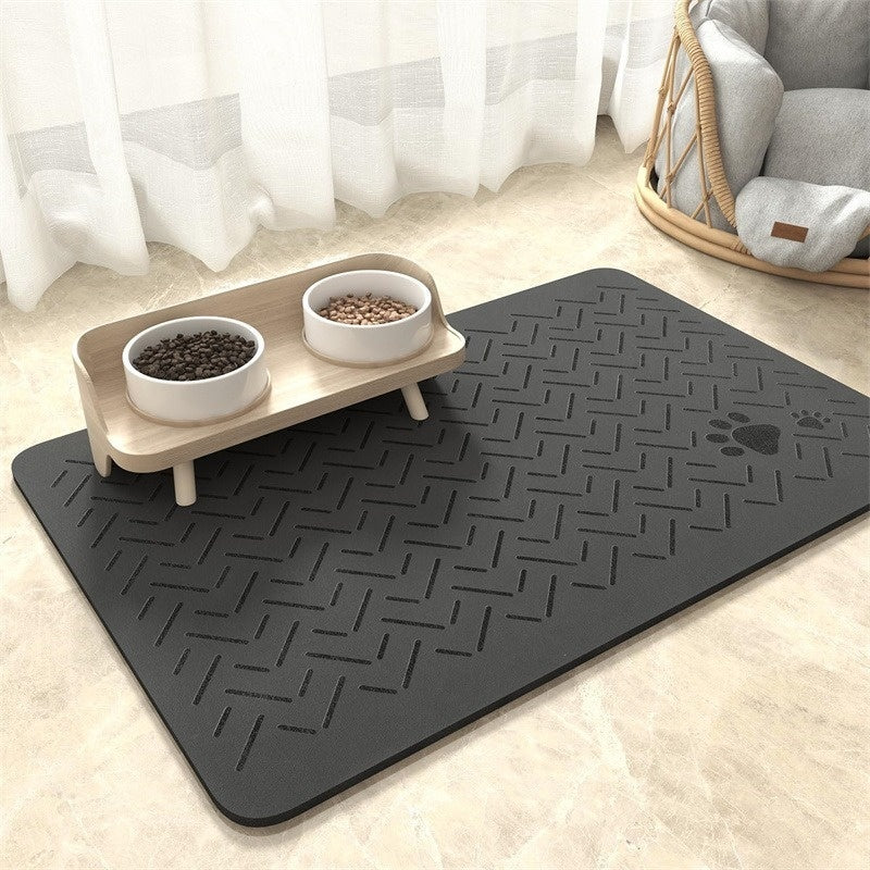 Quick-Dry Diatom Floor Mat – Spill-Proof & Waterproof Pet Placemat