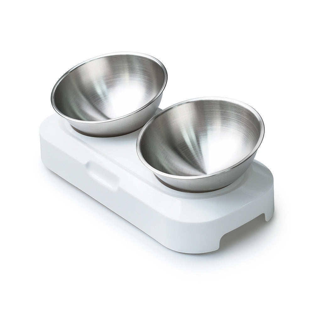 Stainless Steel Double Feeding Bowl with Stand – Easy-Clean Pet Feeder