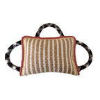 Jute Tug-of-War Pillow Toy – 3-Handle Interactive Pull for Medium & Large Dogs