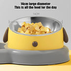 Tilted Comfort Pet Feeder + Bottle Set – Gentle Neck Design for Cats & Dogs