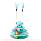 Indoor Cat Toy Bundle – Interactive Puzzle Toy + Rolling Ball