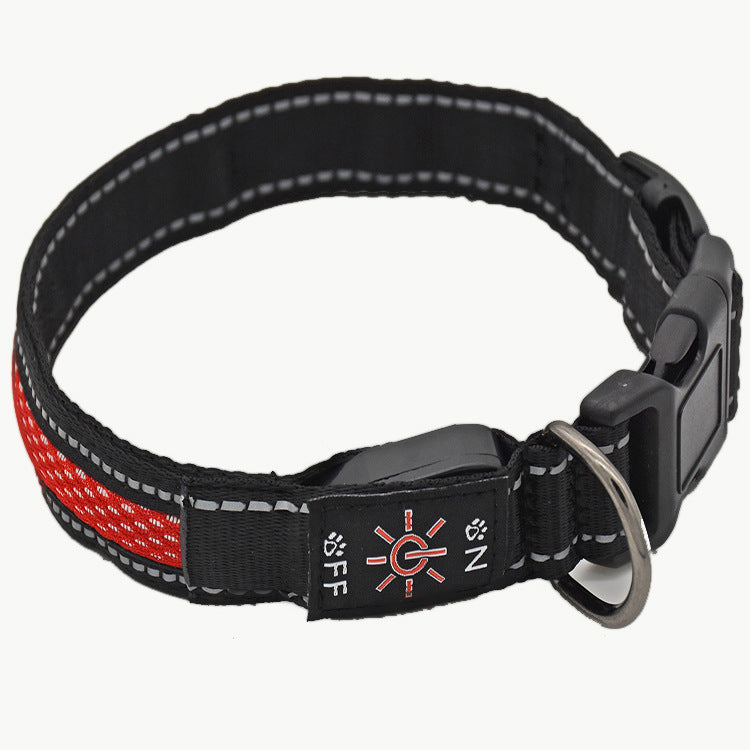 Two-Tone Reflective Mesh Collar – Waterproof Night Safety for Dogs