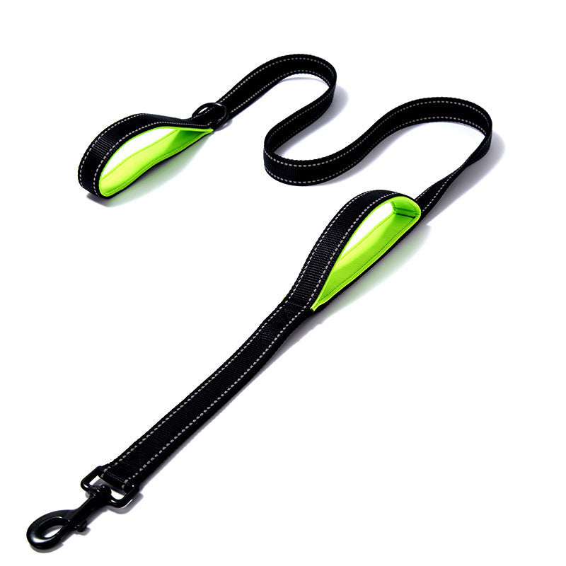 Double-Thick Reflective Nylon Leash – Safety & Strength Combined