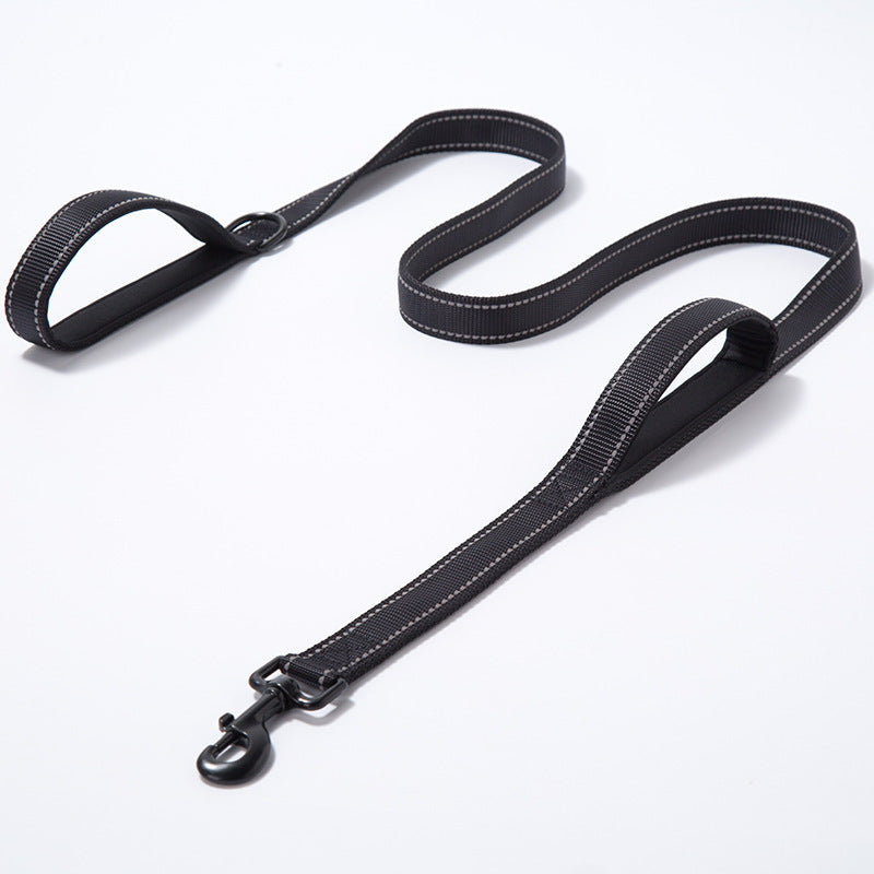 Double-Thick Reflective Nylon Leash – Safety & Strength Combined