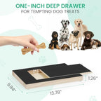 Dog Nail Scratch Board with Treat Box | Interactive Nail Trimming Toy for All Dog Sizes | Durable Wood Design