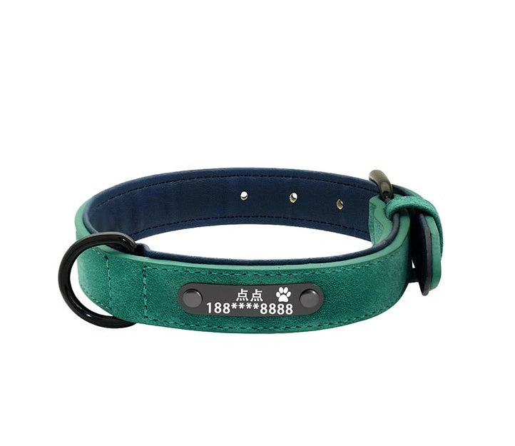 Traction Rope Lettered Dog Collar with Anti-Lost Tag – Stylish & Secure