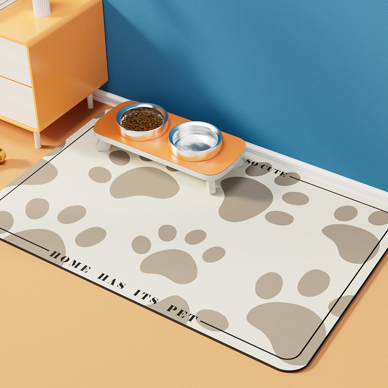 Quick-Dry Diatom Floor Mat – Spill-Proof & Waterproof Pet Placemat