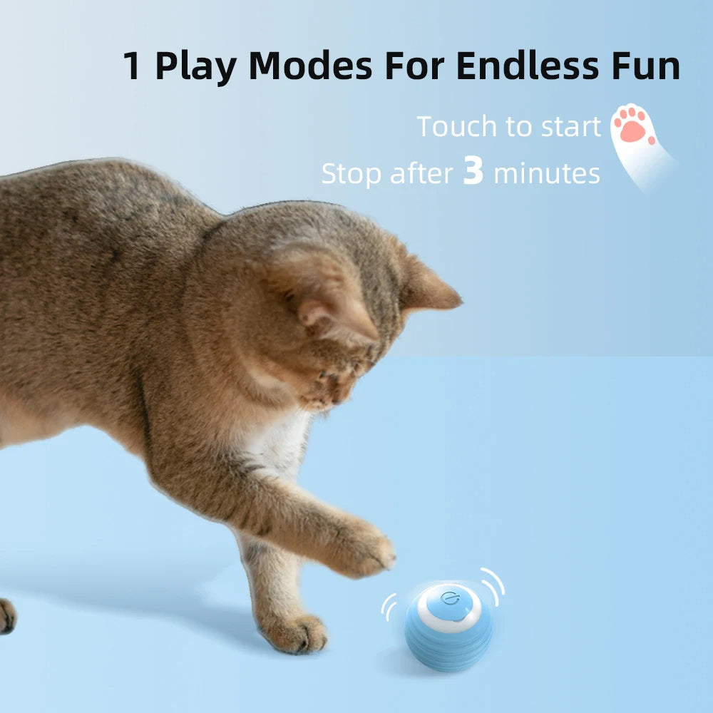 Smart Sensing Interactive Cat Ball Toy – USB Rechargeable, LED Lights