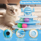Indoor Cat Toy Bundle – Interactive Puzzle Toy + Rolling Ball
